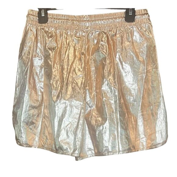 A.L.C. Ryder Linen Metallic Womens Shorts in Rose Gold NWOT Size Small - Picture 5 of 8